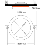 Sc Audio Replacment Diaphragm LP-0222 Titanium VC 72.2mm 8ohm